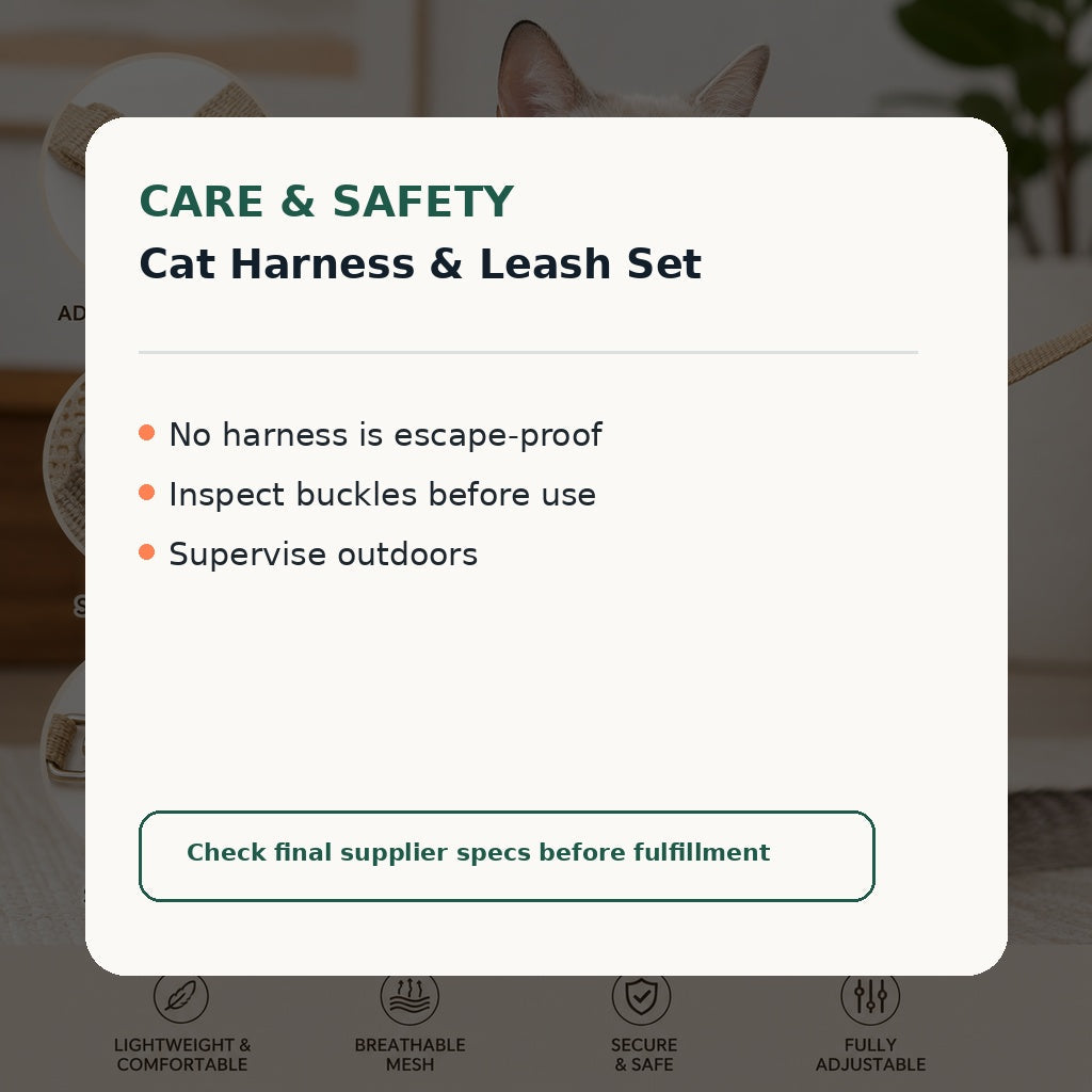 Cat harness safety and fit guide