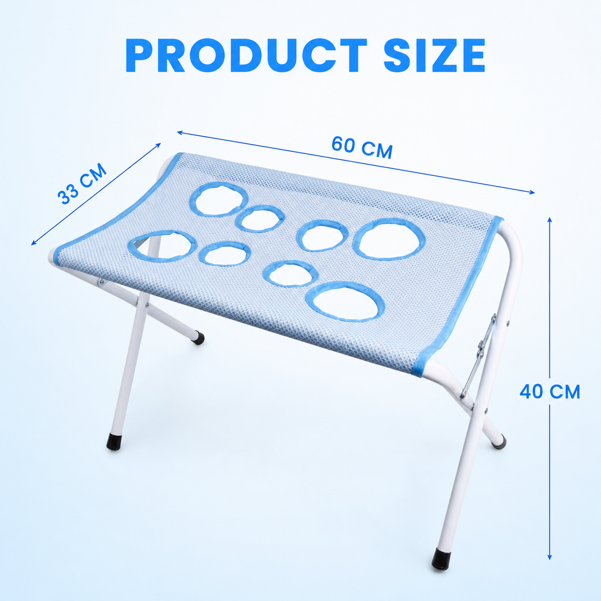 Foldable pet grooming stand dimensions: 60 by 33 by 40 centimeters