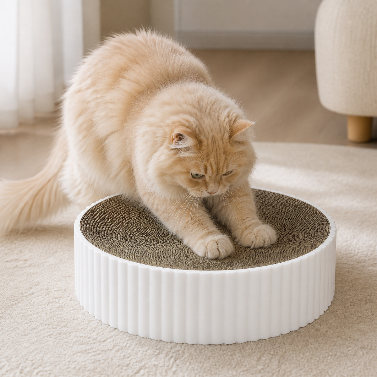 NestScratch Round Cardboard Cat Scratcher Bed product image 5