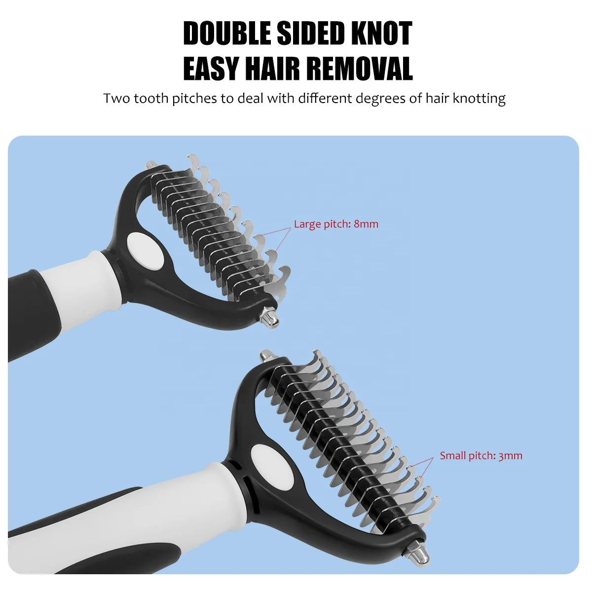 MorrowPaws DualCare Double-Sided Dematting Rake product image 2