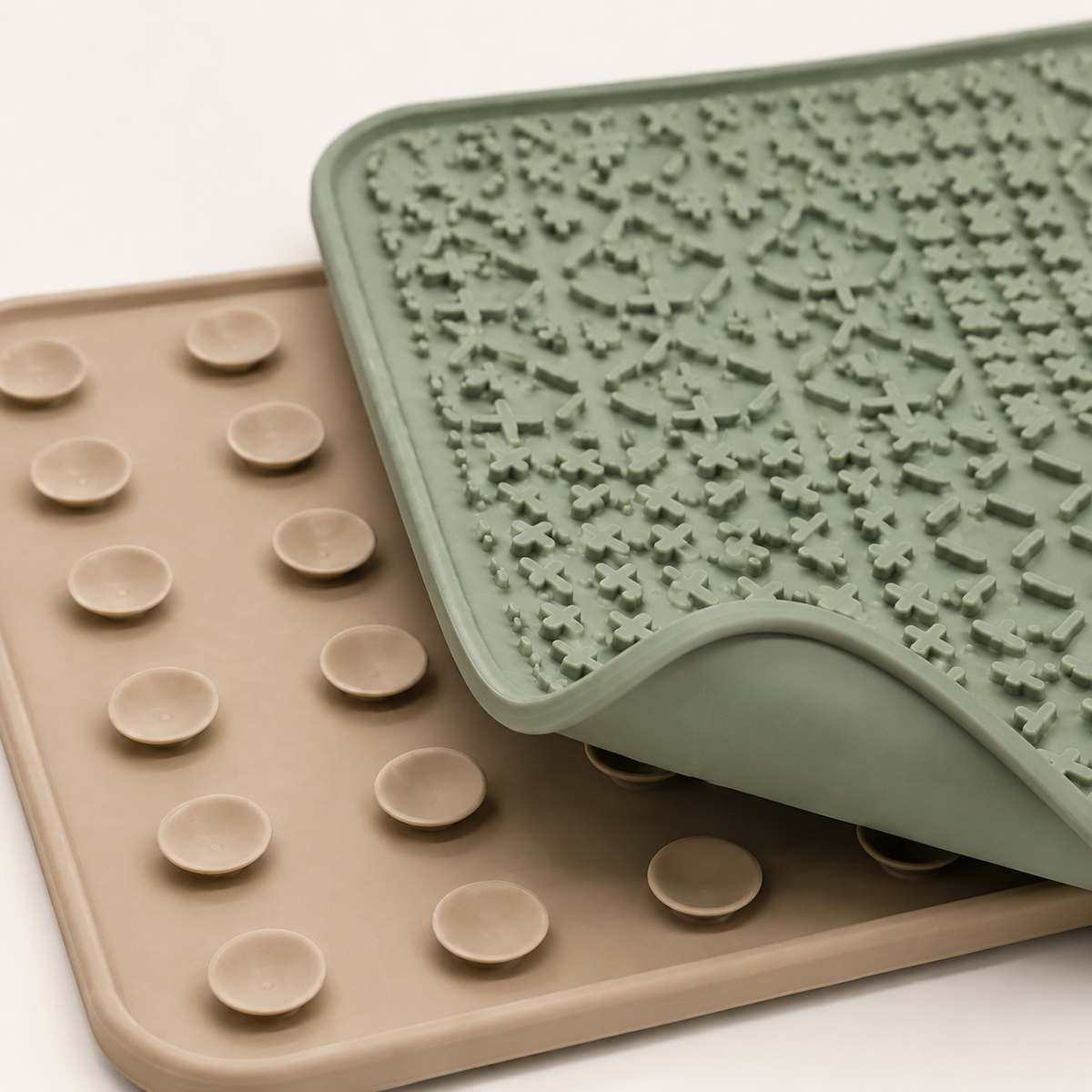 Close-up of EasyBath textured surface and suction cup backing