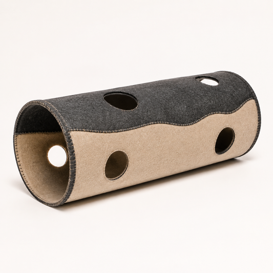 Modular felt cat tunnel