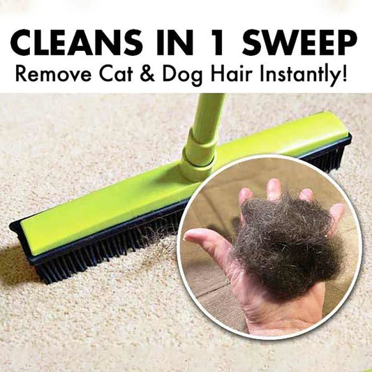 FurSweep Telescopic Pet Hair Rubber Broom — image 1