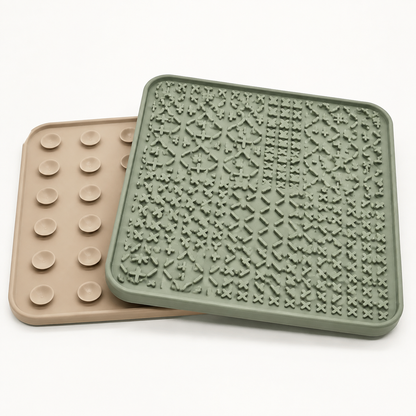Two pack silicone pet lick mats