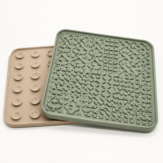 Two pack silicone pet lick mats