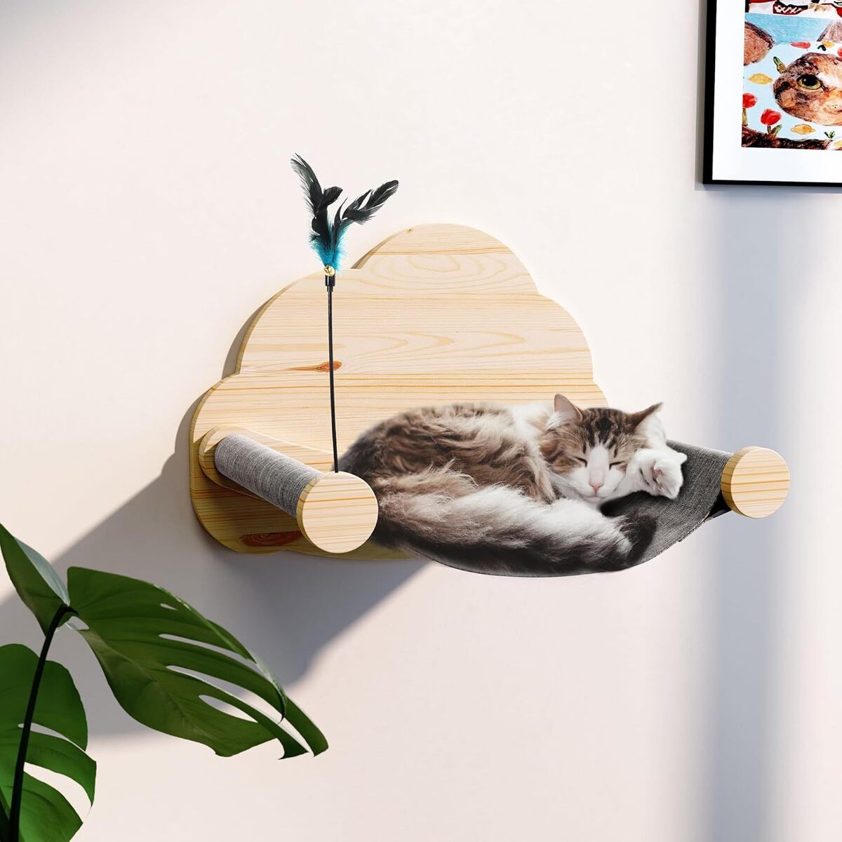 CloudRest Wooden Wall-Mounted Cat Lounge – product image 2