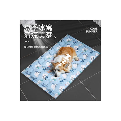 ChillFold Reusable Pet Cooling Mat – Blue Snowflake – product image 2