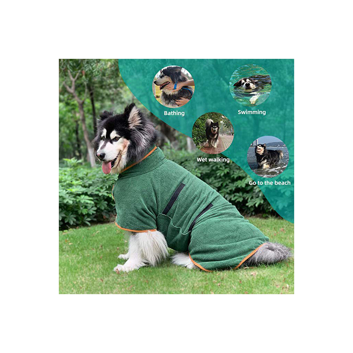 DryWrap Microfiber Dog Bathrobe – product image 3