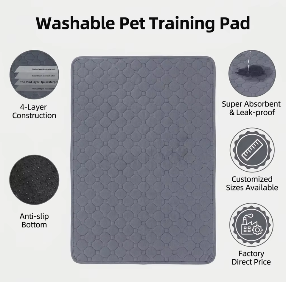 FloorGuard Washable Pet Training Pads — 2 Pack, 70 × 50 cm — image 1