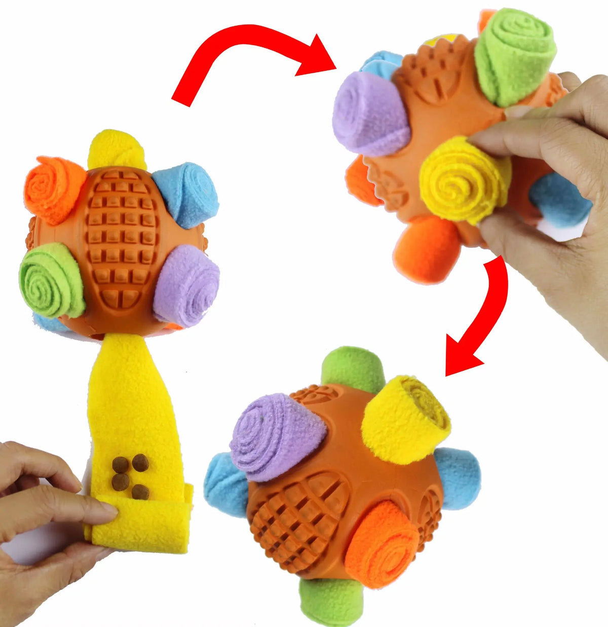 MorrowPaws TreatTwist Soft Fleece Snuffle Ball product image 3