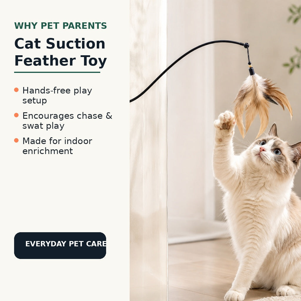 Cat suction feather toy benefits