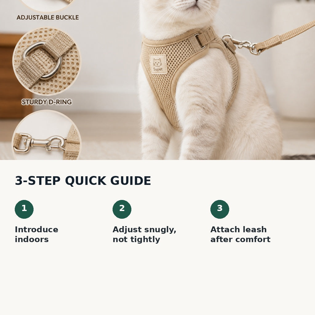 How to introduce a cat harness and leash