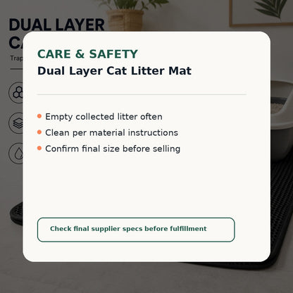 Dual layer cat litter mat care and setup guide