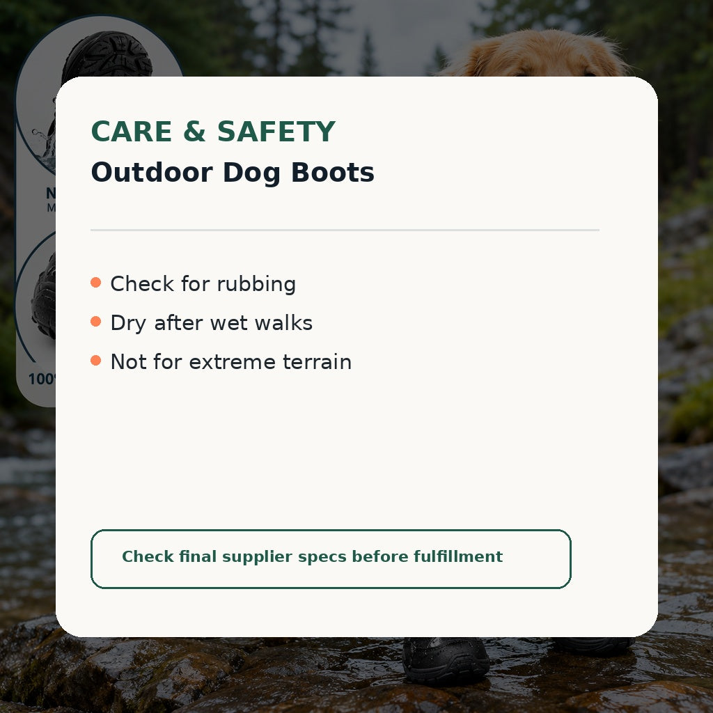 Outdoor dog boots care and fit guide