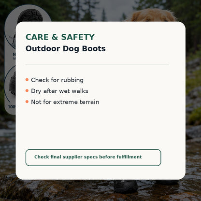 Outdoor dog boots care and fit guide