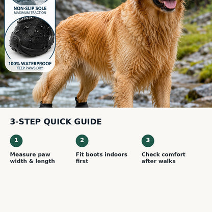 How to fit outdoor dog boots