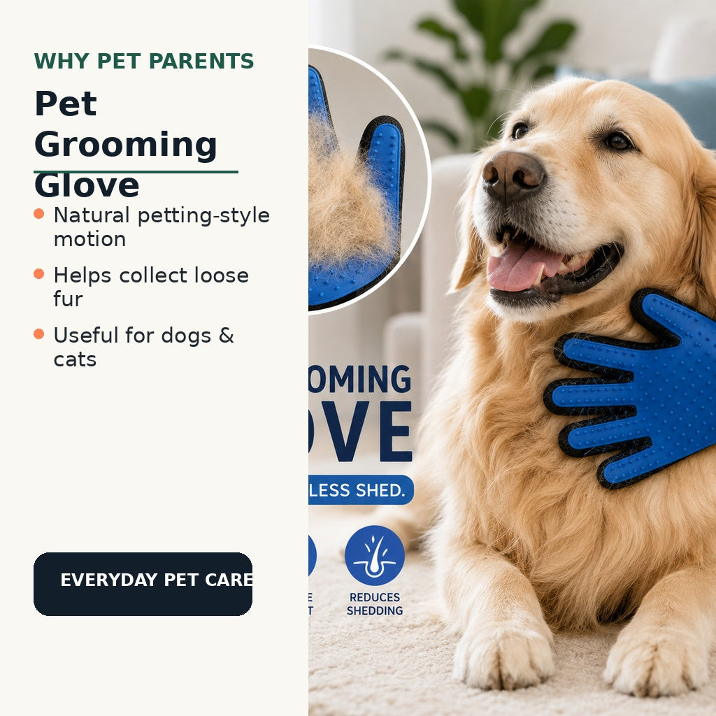 Pet grooming glove benefits