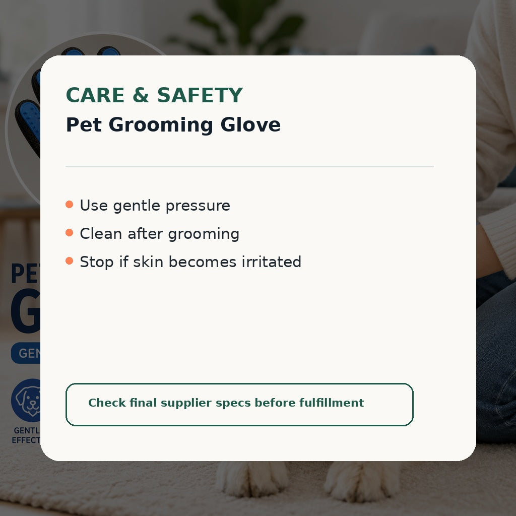 Pet grooming glove care and safety guide