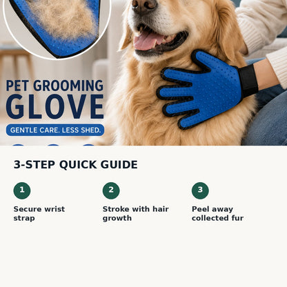 How to use a pet grooming glove
