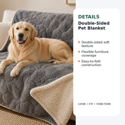 Double-sided pet blanket design details
