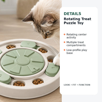 Rotating treat puzzle toy design details