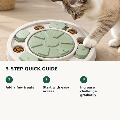 How to use a rotating treat puzzle toy