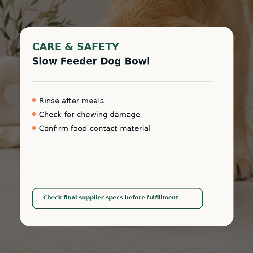 Slow feeder dog bowl care guide