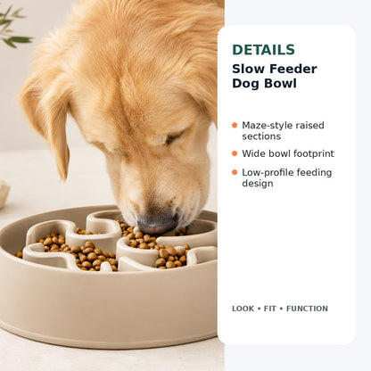 Slow feeder dog bowl design details