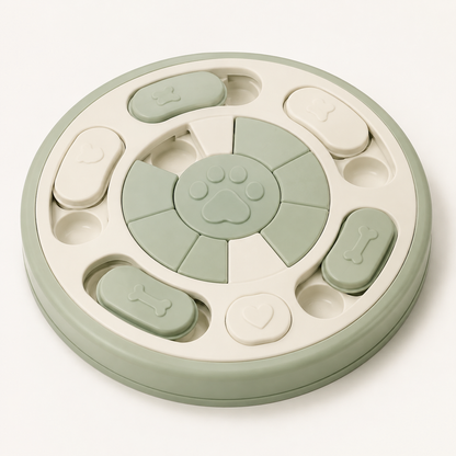 Interactive dog puzzle feeder