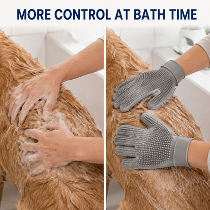 Bare-hand and SoftScrub glove bath-time control comparison