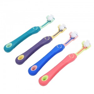 Three-head pet toothbrush supplier image 1