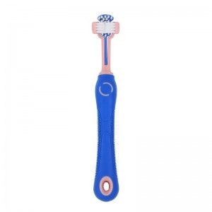 Three-head pet toothbrush supplier image 2